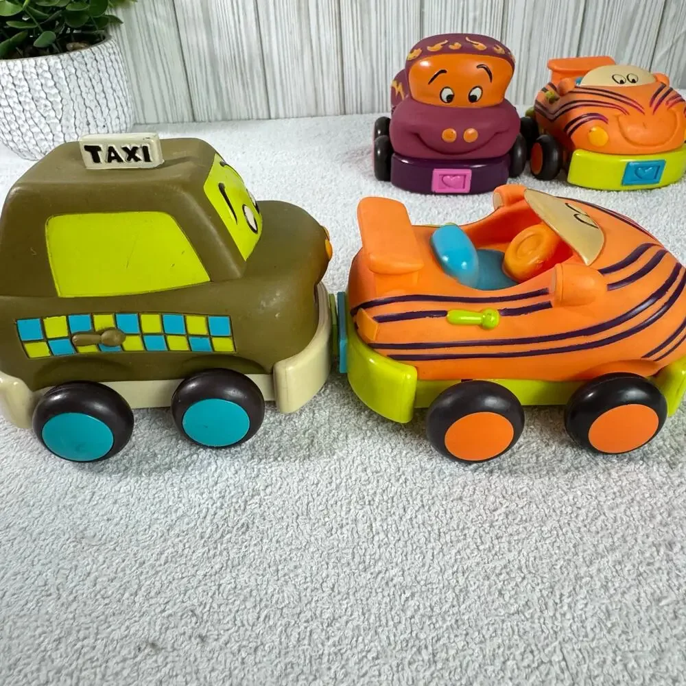 B. toys – Soft Vehicles Pull Back‎ Cars – Durable and Safe Toy Cars for Toddlers